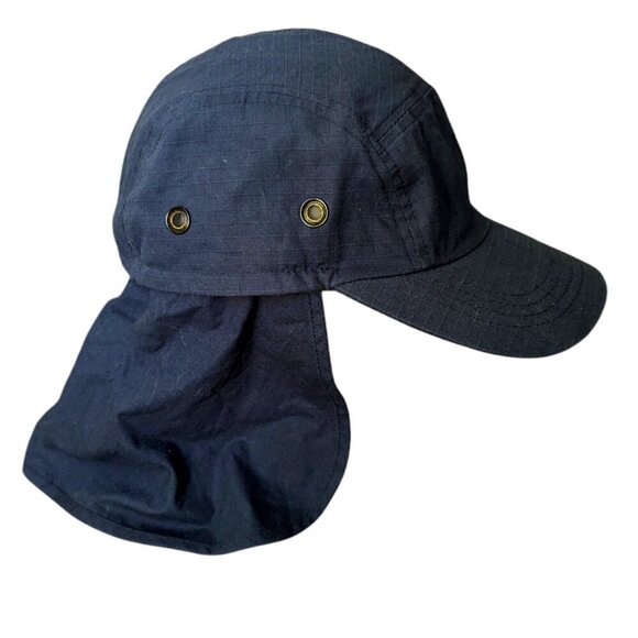 Vintage Goldcoast Ripstop Hat Neck Flap Removable Unisex Fishing UPF Sun Boat - Picture 2 of 7